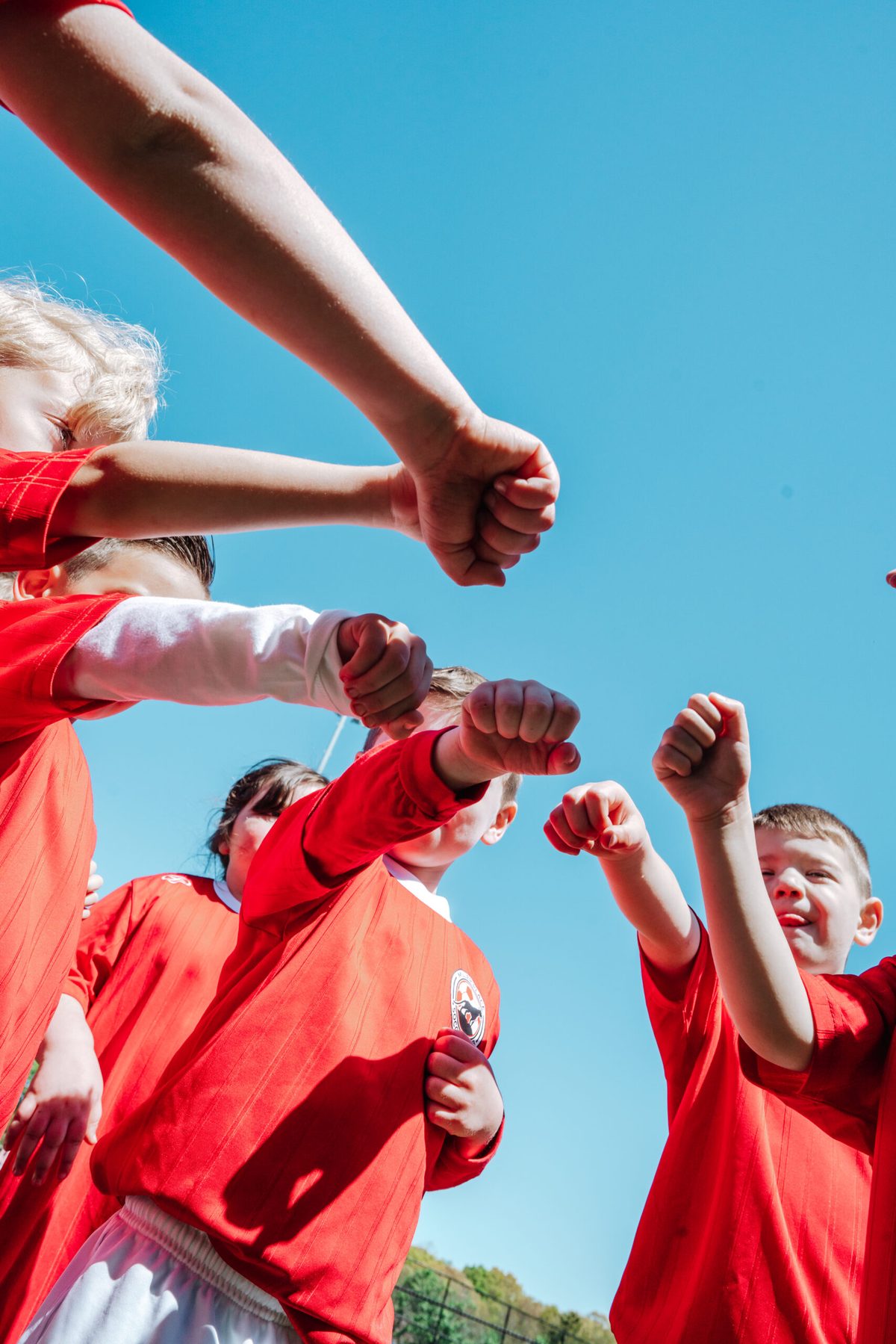 Toddlers playing soccer in the Mini Cubs program